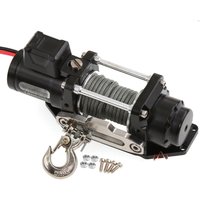 Simulated Metal Electric Winch for 1/10 RC Crawler SCX10 TRX4 Defender, Off-Road Recovery Upgrade