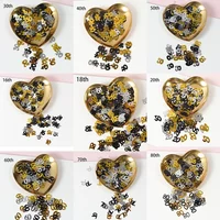 15G Mini Number 16/18/20/30/40/50/60/70/80/90 Years Old Sequin Confetti Table Scatter for Birhtday Anniversary Party Decoration