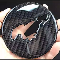 For the Ford Mustang 2015-2022Mustang car cab steering wheel center logo carbon fiber trim sticker protection attached to interi