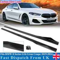 AC Style Side Skirts Extension for BMW 8 Series G16 F93 M8 M850i 840i 4-Door 2019-2020 Side Bumper Lip Carbon Fiber Look