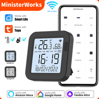 Tuya IR Remote Control with temperature humidity sensor SmartLife APP LCD Display Backlight work with Google Home Yandex Alexa
