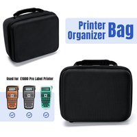 Label Printer Case Compatible E1000 PRO Portable Label Maker Holder Case Mesh Pocket Waterproof Storage Bag