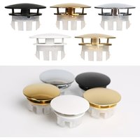 1Pc Copper Sink Overflow Hole Cover Trim Ring Hole Cap Kitchen Bathroom Wash Basin Round double layer Overflow Drain Ring Plug