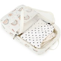 Reusable Baby Diaper Bag Organizer Pouches Cute Bear Hanging Diaper Mesh Bag for Toddler Clothes Diaper Toys