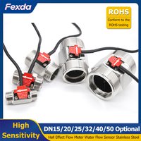 Stainless Steel Hall Flow Meter Electromagnetic Water Flow Sensor Industrial Fluid Flow Rate Sensor for Plumbing Water Dispenser