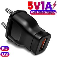 5V 1A USB Charger Port Power Supply Charger US/EU Plug Power Adapter Wall Travel Charger Adapter For iPhone Huawei Xiaomi Phone
