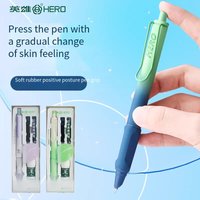 Hero Retractable Fountain Pen 1356, Green Scenery Series, Hidden Nib, Replaceable Ink Cartridge & Ink Suction Dual Use