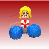 MOC Building Blocks Mini Action Figures, Football Cheerleading Girls, Assemble Model Ornaments, Anime Cartoon Toys Holiday Gifts