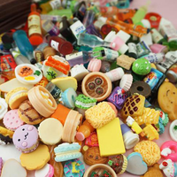 10Pcs Resin Random Mini Food Bottles Bags 1:12 Dollhouse Miniature Simulation Play Toy