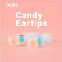 DUNU Candy Silicone Eartips 3pairs L/M/S Bore Size 4.6mm/Single Flange for Earphone Nozzle Diameter from 4.6-5.5mm