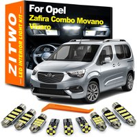 ZITWO Canbus Car LED Bulb Interior Light Kit For For Opel Combo Zafira Frontera Crossland Antara Grandland Movano Mokka Vivaro
