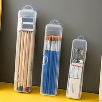 Stationery Organizer Transparent Plastic Pencils Case Office Portable Storage Box For Brushes Painting,Pencils,Watercolour Pen