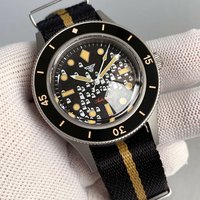 Hot Tandorio 50 Fathom Miyota/PT5000 AutomaticWatch for Men Sandblasted Ghost Dial Luminous 200m Waterproof Bubble Sapphire 40mm