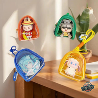 Creative Transparent Doll Display Bag Thickened Outdoor Storage Bag Keychain Charm Organizer Backpack Decoration