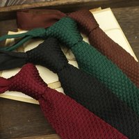 New Fashion Knitted Ties For Men British Girls Boys Preppy Chic Solid Black Neckties Women 6CM Red Narrow Soft Neck Tie Cravat