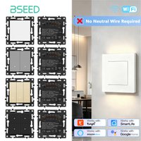 BSEED E Series Single WIFI Click Switch Function Part Smart Light Switch DIY Part Free Combination No Neutral Line