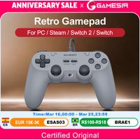 GameSir Retro Gamepads Wired Controller for PC Windows Steam Switch Controle Hall Effect stick 2 Mappable Buttons Tegenaria Lite