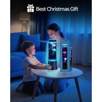 Jellyfish Lava Lamp, Aquarium Ocean Night Lights,7Colors LED Jellyfish Mood Lights With For Home Bedroom Desktop Decoration Gift