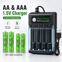 AA 9800mAh AAA 8800mAh 1.5V Rechargeable Batteries With Charger For Computer Household Devices