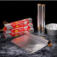 5M/10M/20M Aluminium Catering Tin Foil Disposable BBQ Accessories Barbecue Tin Foil Roll Thickened Heat Safe Food Tin Foil