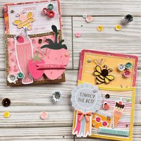 KSCRAFT Library Card Pocket Shakers Metal Cutting Dies Stencils for DIY Scrapbooking Decorative Embossing DIY Paper Cards