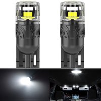 2Pcs Canbus T10 LED W5W LED Bulb No Error Car Interior Trunk Lights Side Marker License Plate Lamp White Super Bright
