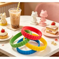 10Pcs Children's Fun Party Wristband Building Block Bracelet Party Gift Embossed Block Party Silicone Bracelet