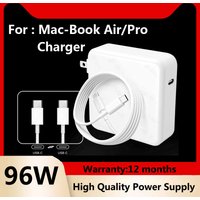 96W Mac Book Pro PD Fast Charge For Apple Macbook Pro 16 15 13 inch USB C Power Adapter For Mac Book Air With USB C TO C Cable