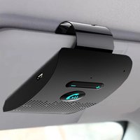 5.0 Handsfree Car Kit Hifi Speaker 2W Wireless Audio Receiver MP3 Music Player Noise Cancelling Sun Visor Clip