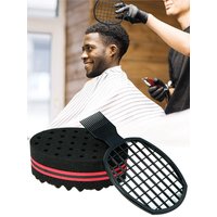 Barbershop Wave Shaped Hair Brush Afro Hair Styles Carbon Fiber Pick Comb Hair Comb Set Hair Sponge Wave Hairstyle Care Tool