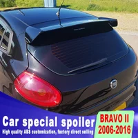 Nowy projekt 2006-2016 dla FIAT BRAVO II Spoiler samochodowy Skrzydło Pokrywa wargi Wysokiej jakości ABS By DIY Gloss Black Carbon Look Body Kit