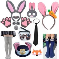 Disney Zootopia Judy Headband for Girls Cartoon Bunny Ears Hair Hoop Kids Cosplay Party Birthday Costume Headwear Accessories