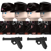 Militär WW2 Deutsche gepanzerte Truppen Figuren Bausteine Panzer Soldaten Kommandant Krieger Waffen Teile Ziegel Spielzeug Kinder