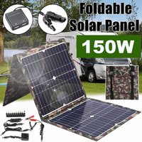 150W Foldable Solar Power Station Solar Panel Kit Complete MPPT Portable Generator Charger 5V/18V for Car Boat Caravan Camping
