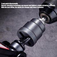 Universal Scissor Car Jack Adapter Rv Stabilizer Jack Drill Adapter Car Disassemble Tool Steel Ball Joint Rod Impact Wrench Tool