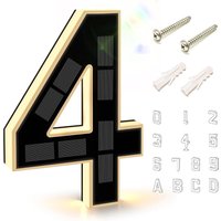 9-calowe, solarne, podświetlane numery domów do użytku zewnętrznego, wodoodporne, podświetlane numery adresowe LED do domów, numery domów z oświetleniem.