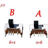 5-10PCS SK23D05 G6 Panel PCB 8 Pin 3 Position 2P3T DP3T Slide Switch Side Knob Straight Foot Switch Handle Toggle Power Switch