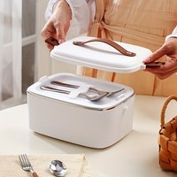 1.8L Electric Lunchbox Food Heater Car And Home Use Portable Lunch Heater Stainless Steel Portable Food Warmer,