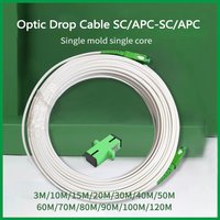 Indoor Drop Optic Cable Patch Cord FTTH 3M-120M SC/APC-SC/APC Optical Cable G657A2 LSZH Fibra Optica Cable Free Adapter