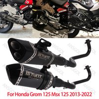 GROM 125 Exhaust Full Systems Slip For Honda Grom Msx 125 2013-2022 years Moto Muffler Link Header Pipe Escape System