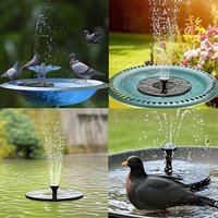 Solar-Powered Floating Fountain Pump Adjustable Water Feature for Outdoor Fish Pond Bird Bath Pond Garden (3 Sizes Available)