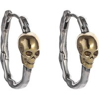Retro Gothic Gold Skull Small Hoop Earrings for Men and Women Hypoallergenic Personalized Earrings Jewelry Halloween Gifts