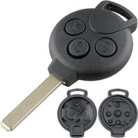 3 Buttons Car Remote Key Shell Case Replacement Fit for Fortwo 451 2007-2013 / Mercedes-Benz Smart