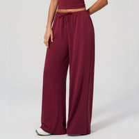 Yoga Pants Brushed Sports Pants Women's Hanging Wide Leg Loose Casual Pants Sports Running Fitness Elastic Drawstring Pants