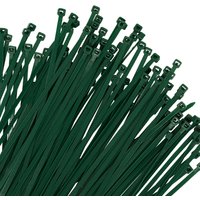 100PCS 20CM Green Nylon Zip Ties Heavy Duty Self Locking Cable Ties, 40lbs Strength, Multi-Purpose Wire Management
