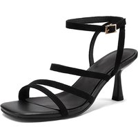 SmallHut New 2026 Trend Ankle Strap Sandals Summer Women Sexy Lady High Heel Red Black Light-Yellow Beige Apricot Buckle Sandals