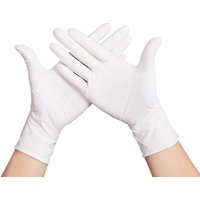 50/100PCS Disposable Nitrile Gloves White Safety Work Gloves for Kitchen Household Cleaning Gardening Dishwashing Beauty Gloves