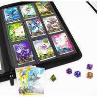 PU Leather Premium Zipper Card Binder White 4/9/12 Pocket 160/360/480 Slots for PTCG Pokemon Yu-Gi-Oh Sports Trading Card Album