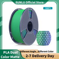 SUNLU PLA Filament Dual Color Matte PLA1KG,Matte 3D Printer,High Precision 1.75mm,Tangle Free,For MK8,Creality Ender3