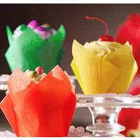 100pcs Tulip Muffin Cases Paper Cupcake Baking Cups Oilproof Cupcakes Liner Baking Muffin Box Cup Cake Decorating Tool Wrap Case